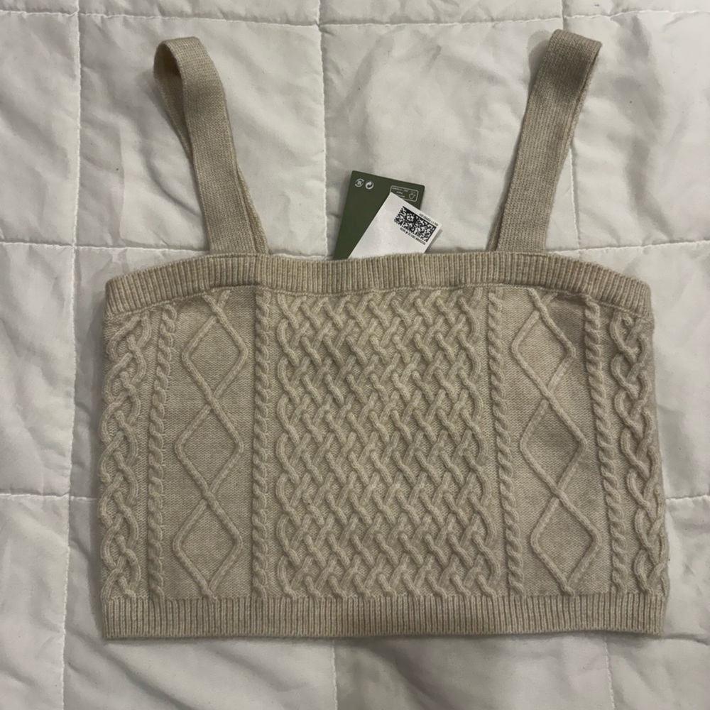 Beige Knit Top